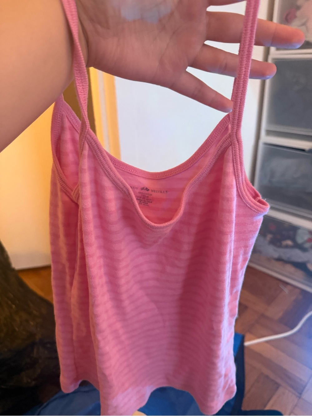 Brandy Melville Pink Striped Cami Tank